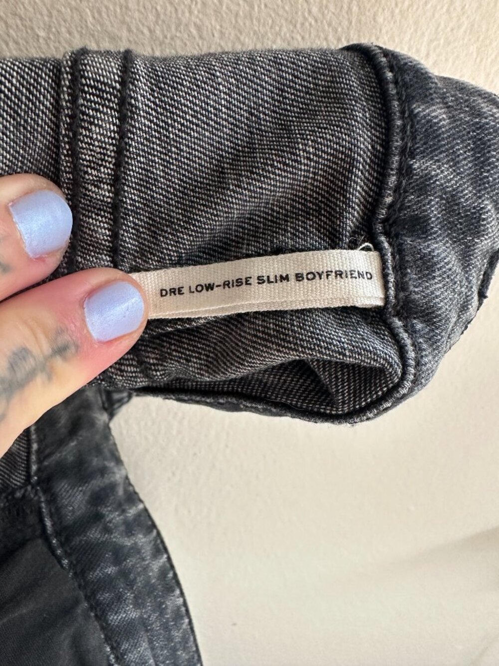 Women's Rag and Bone 'Dre' Boyfriend Jean - Low Rise - Washed Black Size 31 -EUC - Picture 4 of 7